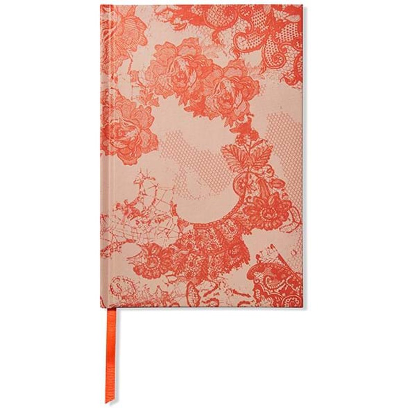 Bella Ballou Notebook, Lace A5 Orange Mønster 1