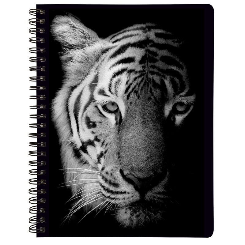  Note book A4 - White Tiger NEW Sort/Hvid 1