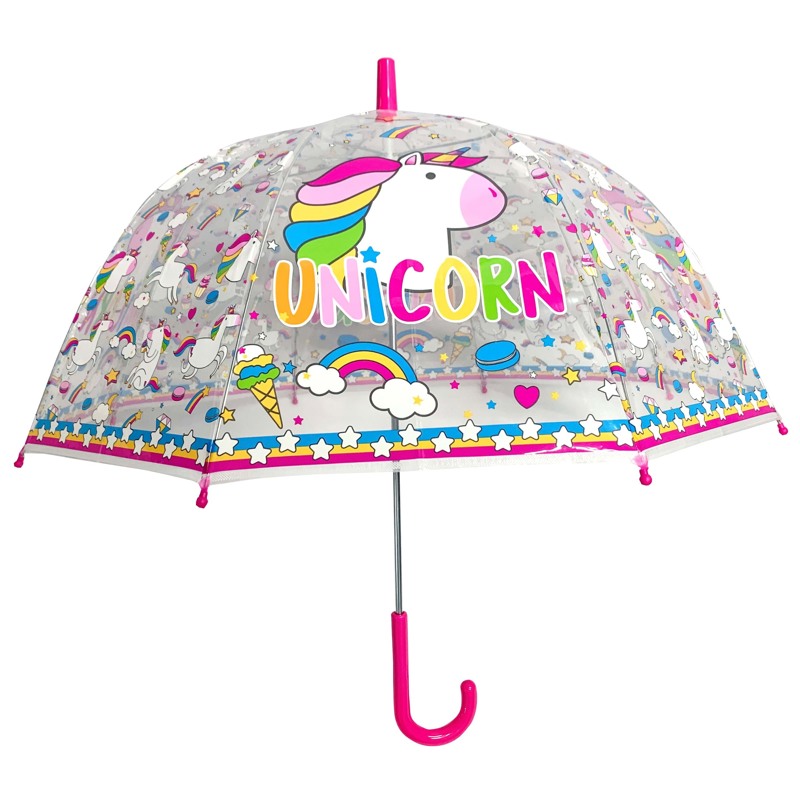 Hoffmann Børneparaply Unicorn Pink mønstret 1